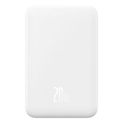 Зовнішній акумулятор Baseus Magnetic Mini Wireless Fast Charge Power Bank 5000mAh 20W Stellar White（With Simple Series Charging Cable Type-C to Typ