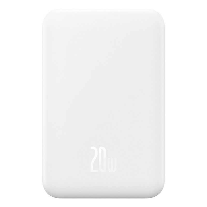 Зовнішній акумулятор Baseus Magnetic Mini Wireless Fast Charge Power Bank 5000mAh 20W Stellar White（With Simple Series Charging Cable Type-C to Typ