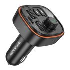 АЗП з FM-модулятором BOROFONE BC59 Heroic car BT FM transmitter Black