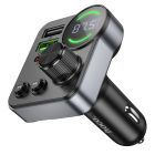 АЗП з FM-модулятором HOCO E86 Alegria 48W dual port PD30W+QC3.0 car BT FM transmitter Black