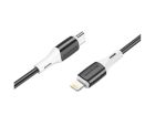 Кабель BOROFONE BX79 Type-C to iP 3A, 20W, 1m,, silicone, silicone connectors, Black