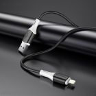 Кабель BOROFONE BX79 USB to iP 2.4A, 1m, silicone, silicone connectors, Black