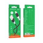 Кабель BOROFONE BX79 USB to iP 2.4A, 1m, silicone, silicone connectors, Black