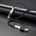 Кабель BOROFONE BX79 Type-C to Type-C 3A,60W, 1m, silicone, silicone connectors, Black