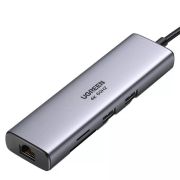 USB-хаб UGREEN CM512 USB-C to 2*USB3.0+HDMI+RJ45+SD&amp;TF +PD port Converter