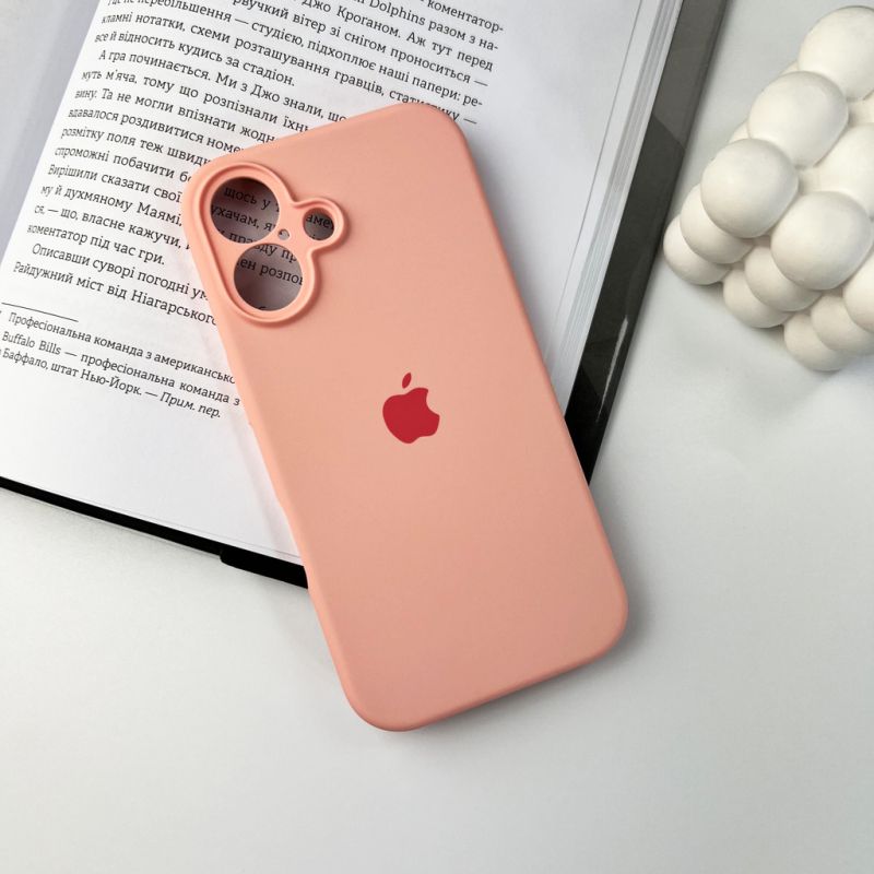 Чохол для смартфона Silicone Full Case AA Camera Protect for Apple iPhone 16 37,Grapefruit