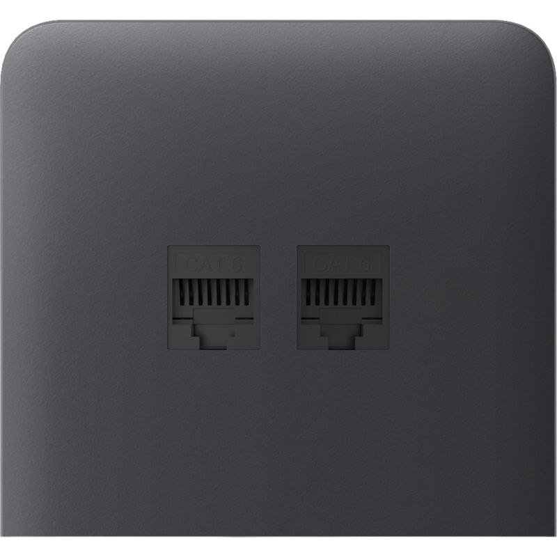 Бічна панель для вбудованої інтернет-розетки Ajax SideCover (LAN) vertical Graphite (126223.319.GP)