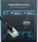 Кабель UGREEN NW102 Cat 6 U/UTP Lan Flat Cable 15m (Black)(UGR-50180)