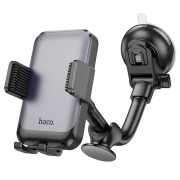 Автотримач для телефона HOCO H27 Rock push-type car holder(center console) Black gray