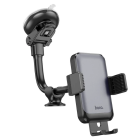 Автотримач для телефона HOCO H27 Rock push-type car holder(center console) Black gray