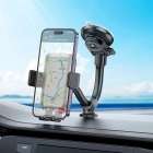 Автотримач для телефона HOCO H27 Rock push-type car holder(center console) Black gray
