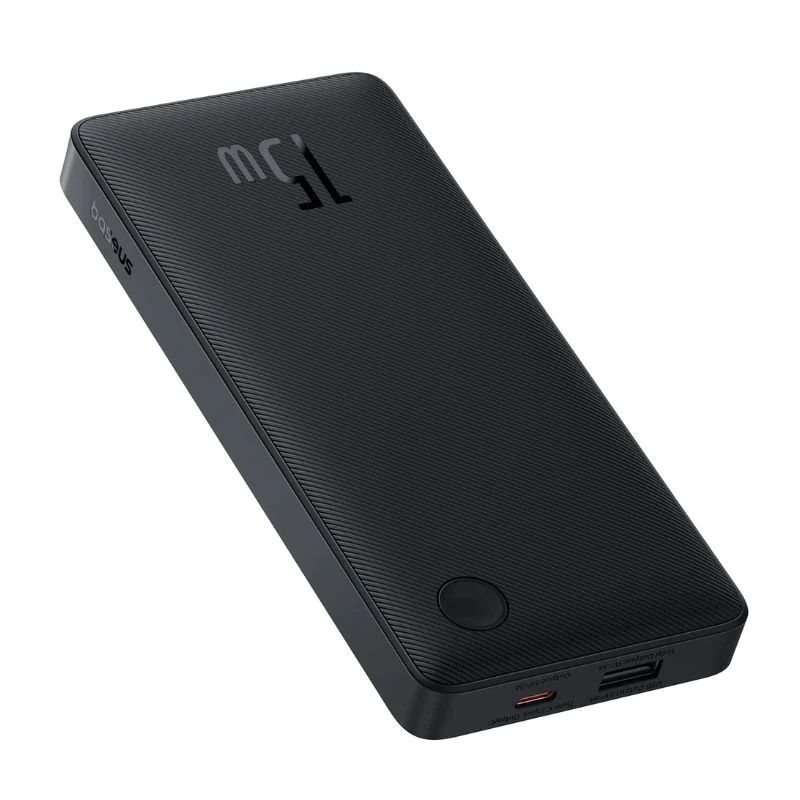 Зовнішній акумулятор Baseus Airpow Lite Power Bank 10000mAh 15W Cosmic Black (With Simple Series Data Cable USB to Type-C 30cm Black)