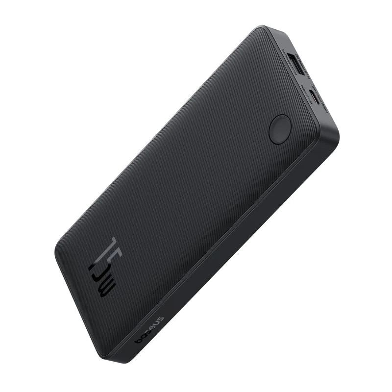 Зовнішній акумулятор Baseus Airpow Lite Power Bank 10000mAh 15W Cosmic Black (With Simple Series Data Cable USB to Type-C 30cm Black)