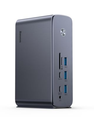 USB-хаб Baseus UnionJoy 17-Port Triple-Display  Docking Station Space Grey（USB-C to HDMI4K@60Hz*2+DP4K@60Hz*1+USB3.0*3+USB-C3.0*2+USB2.0*2+PD*1+PC*1+