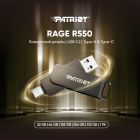 Флеш-накопичувач Patriot USB 3.2 Gen 1 Rage R550 1TB Type-A+C
