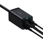 Мережевий зарядний пристрій Baseus GaN3 Pro Desktop Fast Charger 2U+2C 100W EU Black
