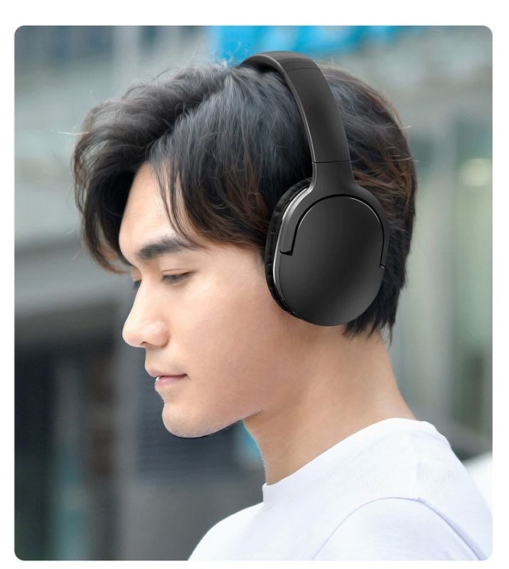 Бездротові накладні навушники Baseus Encok Wireless headphone D02 Pro Black (2022 Edition)