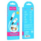 Кабель HOCO X82 USB to Micro 2.4A, 1m, silicone, silicone connectors, White