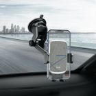 Автотримач для телефона HOCO CA95 Polaris push-type telescopic suction cup car holder Black