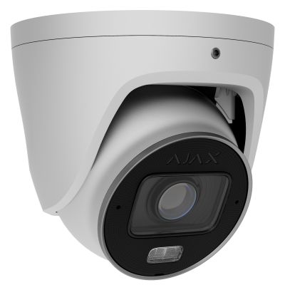 Дротова IP-камера відеоспостереження Ajax TurretCam HLVF (8 Mp) White (126283.197.WH1)