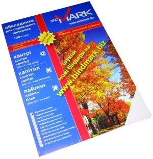 Обкладинки bindMARK Кантри А4, білі, картон під шкіру (100 шт. в уп)