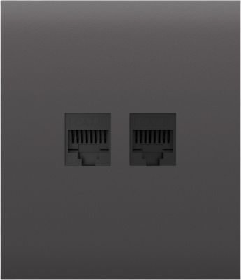 Передня панель для вбудованої інтернет-розетки Ajax CenterCover (LAN) Grey (126198.318.GR)
