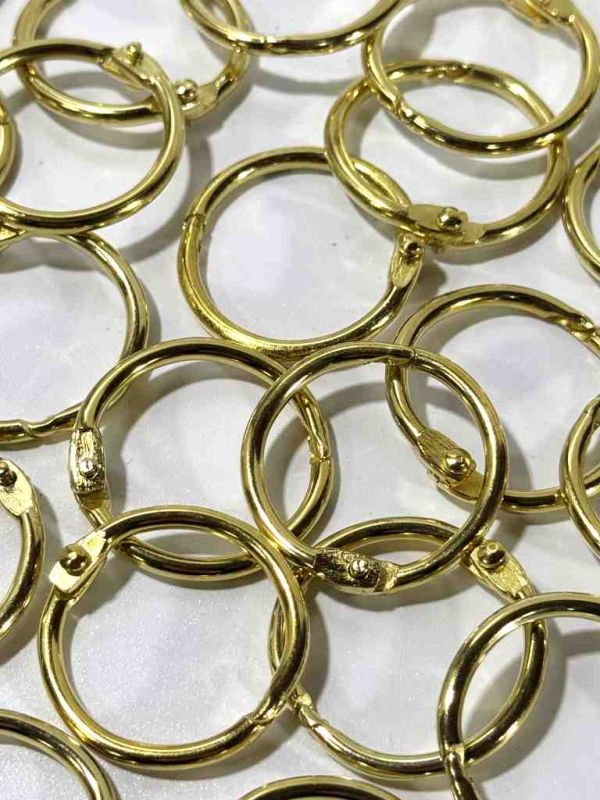 Кільце металеве для палітурки 14,28 мм (100шт.), золото