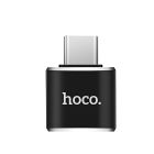 Перехідник HOCO UA36B C male to USB female OTG transparent adapter Black