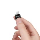 Перехідник HOCO UA36B C male to USB female OTG transparent adapter Black
