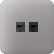 Передня панель для вбудованої інтернет-розетки Ajax SoloCover (LAN) Fog (126192.317.FG)