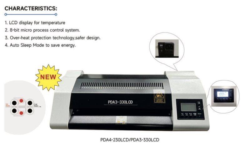 Ламінатор конвертний Pingda PDA3-330 LCD (A3) 330мм
