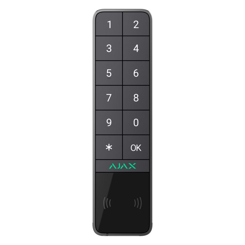 Бездротова клавіатура Ajax KeyPad Outdoor Jeweller Graphite (99969.286.GP1)
