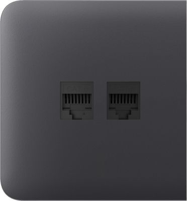 Бічна панель для вбудованої інтернет-розетки Ajax SideCover (LAN) Graphite (126215.319.GP)