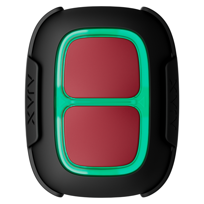 Бездротова тривожна кнопка для обʼєктів підвищеного ризику Ajax Superior DoubleButton G3 Jeweller Black (138643.79.BL1)