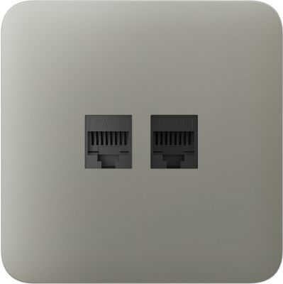 Передня панель для вбудованої інтернет-розетки Ajax SoloCover (LAN) Olive (126194.317.OL)