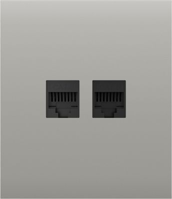 Передня панель для вбудованої інтернет-розетки Ajax CenterCover (LAN) Oyster (126201.318.OY)