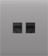 Передня панель для вбудованої інтернет-розетки Ajax CenterCover (LAN) Fog (126200.318.FG)