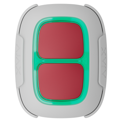 Бездротова тривожна кнопка для обʼєктів підвищеного ризику Ajax Superior DoubleButton G3 Jeweller White (138642.79.WH1)
