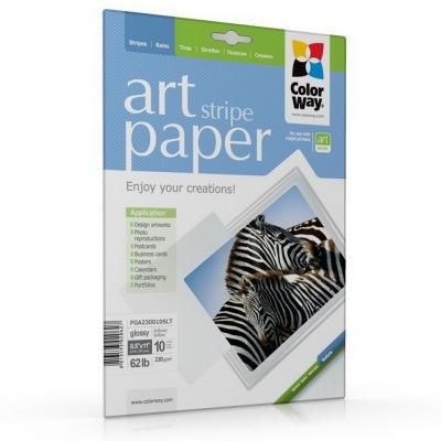 Фотопапір ColorWay Letter (216x279mm) ART, glossy, stripe (PGA230010SLT)