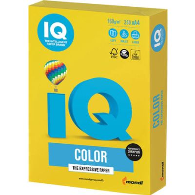 Папір Mondi IQ color А4 intensive, 160g 250sh Mustard (IG50/A4/160/IQ)