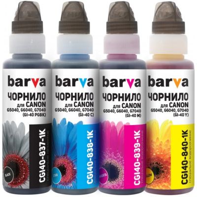 Чорнило Barva Canon GI-40C, 100мл, OneKey 1K (CGI40-838-1K)