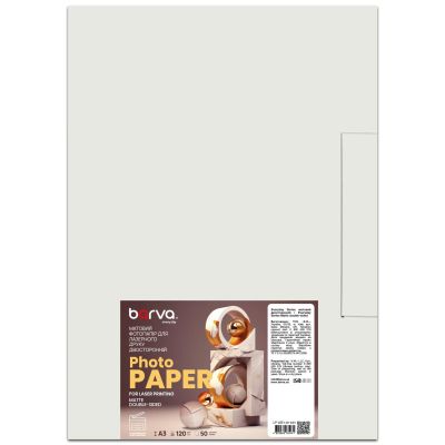 Папір Barva A3, 120 г/м2, Everyday, Laser, matt double-sided 50 с (LP-LBE120-465)