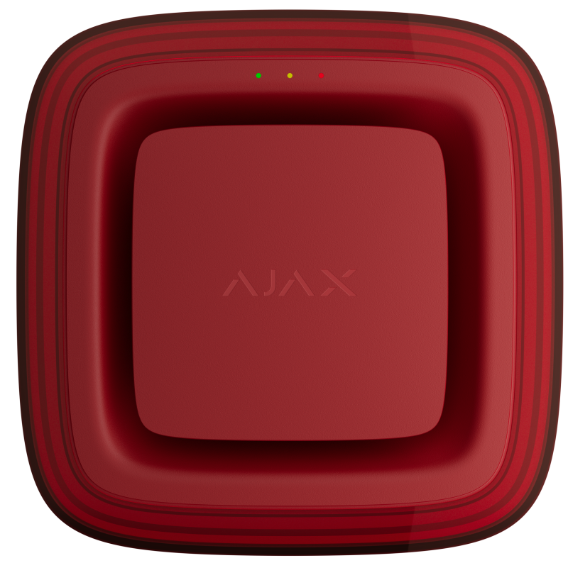 Бездротовий адресний пожежний оповіщувач світлозвуковий Ajax EN54 FireProtect (Sounder/VAD) "ВИХІД" Red (161306.279.RD1)
