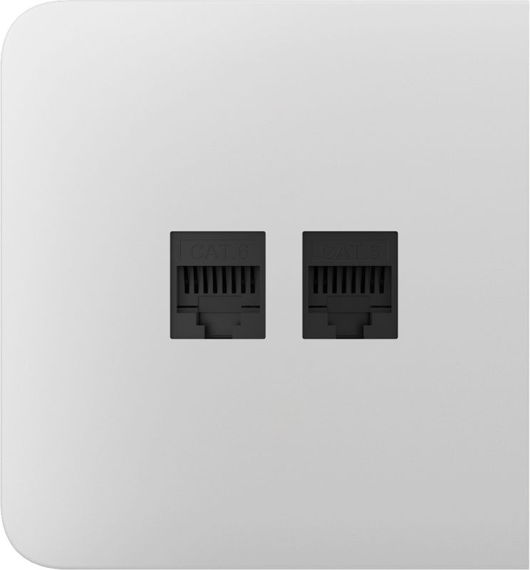 Бічна панель для вбудованої інтернет-розетки Ajax SideCover (LAN) White (126211.319.WH)